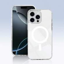 KOOLIFE Magnetic Transparent Phone Case Compatible With Apple 17/17Pro/17ProMax/16/16Pro/ProMax Air, Luxury Transparent Shockproof Protective Shell, Dual-Layer Hybrid TPU+PC Slim Elegant Cover - White - View 9