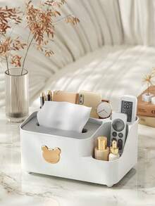 1PC Bear Tissue Box, Luxury Living Room Tissue Box, Home Tissue Storage Box, Coffee Table Multifunctional Desktop Tissue Box - Multicolor - View 2