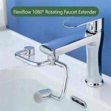 1080° Rotating Faucet Extender, U-Shaped Swivel Faucet Aerator, Dual Mode Spray With Upward Water Spray, Splash Proof Water Saving Nozzle For Kitchen And Bathroom Sink - Default - View 2