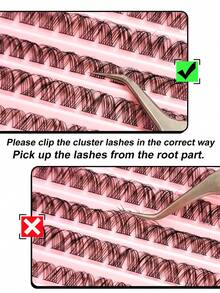 120pcs D Curl Vacation Eyelash Clusters, 8-16mm Thin Style, Reusable, Soft & Natural, Voluminous & Curly, Segmented Single Clusters, Suitable For Any Style DIY Eyelash Extensions, Beginner Friendly - D - View 6