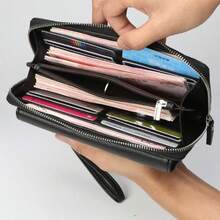 1 buah Dompet Kartu Pop-Up Premium PU Pria, Dompet Anti-Pencurian RFID, Kapasitas Besar dengan Banyak Slot, Dapat Menampung Ponsel, Portabel untuk Dibawa Sehari-hari - MultiWarna - View 2