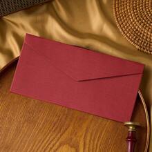 20/50pcs Long Linen Envelope, Wedding Invitation, Western-Style Business Invitation,High-Grade Linen Envelope, Friend Gift Card, VIP Invitation, Thick Linen Envelope, Popular Greeting Card Envelopes For Halloween And Christmas, Invitation Card - A - View 9