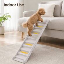 Foldable Pet Access Ramp – Lightweight Portable Dog Ramp For Cars, Homes & Outdoor Use | 154 Cm Length, Non-Slip Surface, Easy-Fold Design For Small To Medium Pets - White - View 4