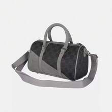 Nike Checkerboard Patchwork Mini Shoulder Bag Crossbody Bag Size: Approx. 22.9*10.2*12.7cm - Dark Grey - View 5