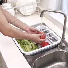 Foldable Multi-Function Dish Drying Rack, Space-Saving Collapsible Dish Storage Rack, Suitable For RVs, Campers, Travel Trailers And Small Kitchen Countertops - Grey - View 3