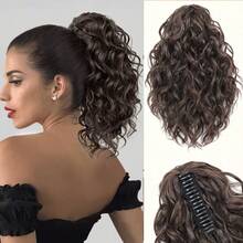 Extensión de coleta con clip de garra de 12 pulgadas - Extensión de coleta rizada, Extensión de coleta con clip de garra, Extensión de coleta sintética con clip - Multicolor - Ver 15