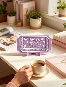 Stand Pajangan Tiket Klub Baca Pecinta Buku Cetak 3D yang Dipersonalisasi, Dekorasi Rak Buku Sastra dengan Warna yang Dapat Disesuaikan, Cocok untuk Perpustakaan, Rak Buku, Meja, Ruang Baca, Ruang Kelas, dan Ruang Belajar di Rumah, Hadiah Ulang Tahun Unik untuk Pecinta Buku, Remaja, dan Pembaca Setia - MultiWarna - View 14