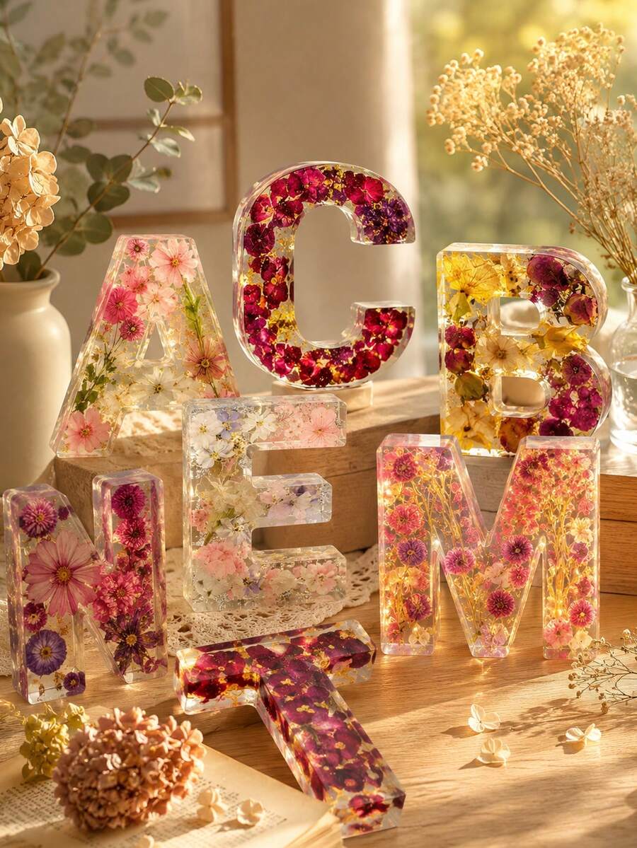 Silicone Letter Molds For DIY Resin Crafts - Letter A To Z Molds, Reusable, Heat Resistant, Soft And Easy To Demold, Suitable For Candle Making And Desktop Decor Accessories