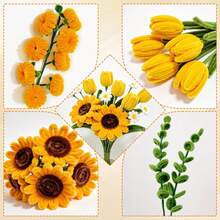 576Pcs Multi-Color Pipe Cleaner Flower Bouquet DIY Kit, Soft Fuzzy Chenille Stems Craft Supplies, 400 Assorted Pipe Cleaners, Floral Stems, Floral Tape, Step-By-Step Guide & Tutorial Video, Beginner Handmade Flower Set. - 576pcs - 查看 10