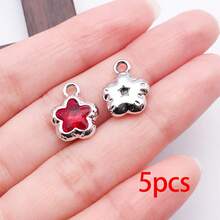 5/10pcs Silvery Plated Star Rhinestone Charms Multicolor Faceted Crystal Star Pendants For DIY Bracelet Necklace Earring Jewelry Making Supplies - Star - View 12