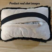 1 pieza Almohada de peluche para reposacabezas de coche, ajuste universal - Rosa - Ver 8