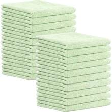 Pack Of 20 Face Towels - Economy Cheap 10x10 Inches - Lightweight Quick Drying Towels Sets For Commercial Uses, Gym, Salon, Spa & Hair - Green - View 1