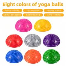 8-Pack PVC Yoga Half-Sphere Massage Ball, Anti-Slip Balance Trainer For Pilates & Foot Relief - Mixed Colors - View 4