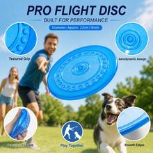 1pc Random Color Pet Flying Disc, Durable Chew Toy For Dogs, Interactive Training, Teeth Cleaning, Outdoor Floating Toy, Soft Design, For Teeth, Dog Training Interaction, Boredom Relief - Multicolor - View 5