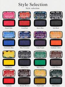 1 buah/3 buah Bantalan Tinta Warna-warni Vintage, Bantalan Tinta Berbasis Minyak Cepat Kering, Cocok untuk Scrapbooking, Perencana, Pembuatan Kartu, Stempel Buatan Tangan DIY - Bantalan tinta retro - View 7