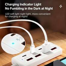 Hub Multi-Port 8-in-1: Satu Kabel Menghubungkan 8 Port (4 Port USB + 4 Port Type-C), Adaptor Daya Multi-Port Gaya Dock Pengisian Cepat PD - Putih - View 6