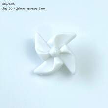 20pcs-25pcs Acrylic AB Color Windmill Beads DIY Mobile Phone Chain Keychain Bead Accessories Material Bulk Bead Wholesale - Multicolor - View 32
