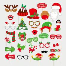 32pcs Christmas Party Photo Props, Christmas - Multicolor - View 8