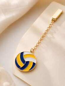 1pc 3cm Alloy Oil-Drip Sports Ball Metal Long Chain Bookmark, Sports Style Chain Bookmark With Basketball, Football, Volleyball Pendant Metal Chain Book Clip, Sports Fan Book Decoration Accessory, Journal And Reading Gift, Teacher Gift, Metal Bookmark Rod, Paper Clip Bookmark Decoration, Back To School Notebook Accessory, Office Desk Accessory, Back To School Supplies Bookmark, Football, Basketball, Volleyball Shaped Small Commemorative Gift For Boys, Girls, Classmates - Rectangle - View 13