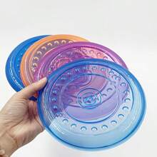 1pc Random Color Pet Flying Disc, Durable Chew Toy For Dogs, Interactive Training, Teeth Cleaning, Outdoor Floating Toy, Soft Design, For Teeth, Dog Training Interaction, Boredom Relief - Multicolor - View 7