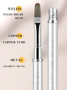 1/2/6pcs Cap-Extendable Metal Gel Brush, Luxury Detachable Dual-Ended Slim Carving Flower Liner Brush Set For Salon DIY - Multicolor - View 3