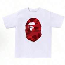 Klassisches Herren-T-Shirt mit Affenkopf-Camouflage-Muster – Premium-Baumwolle, verschiedene Farben – Unisex für Damen - Stil6 - Übersicht 1
