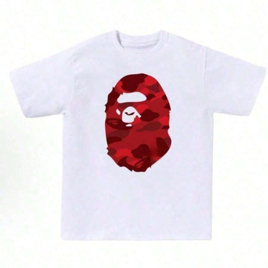 Klassisches Herren-T-Shirt mit Affenkopf-Camouflage-Muster – Premium-Baumwolle, verschiedene Farben – Unisex für Damen - Stil6 - Übersicht 1