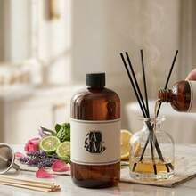 500ml Huile Essentielle d'Aromathérapie, Liquide de Recharge pour Diffuseur sans Flamme, Convient aux Diffuseurs à Bâtonnets, Diffuseurs sans Flamme (Concentration de 30%, la plupart des produits sur le marché sont de 4%-6%), Huile Essentielle d'Aromathérapie sans Flamme de Qualité Hôtelière Premium pour Diffuseur à Bâtonnets - Taille Unique - Voir 1