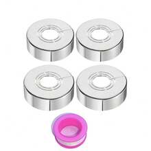 4pcs Wall Pipe Covers, ABS Adjustable Split Flange Design, With Sealing Tape, Easy Install Decorative Cover Plates, Suitable For Radiator And Sink Pipes, Home Bathroom Kitchen Decorative Water Pipe Rings - Modern - View 14
