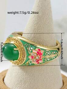 1pc Vintage Cubic Zirconia Ring For Women, Wedding Engagement Party Jewelry, Mother's Day Gift - 1# - View 9