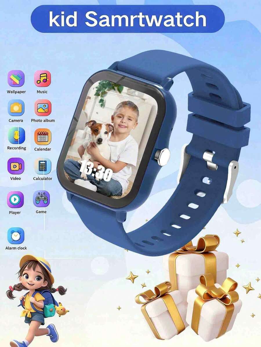 2026 New Fashion Kids Smart Watch, Supports Multiple Languages, Wireless Calling, Message Reminder, Records Children's Activity, Suitable As Birthday Or School Gift - 查看 1