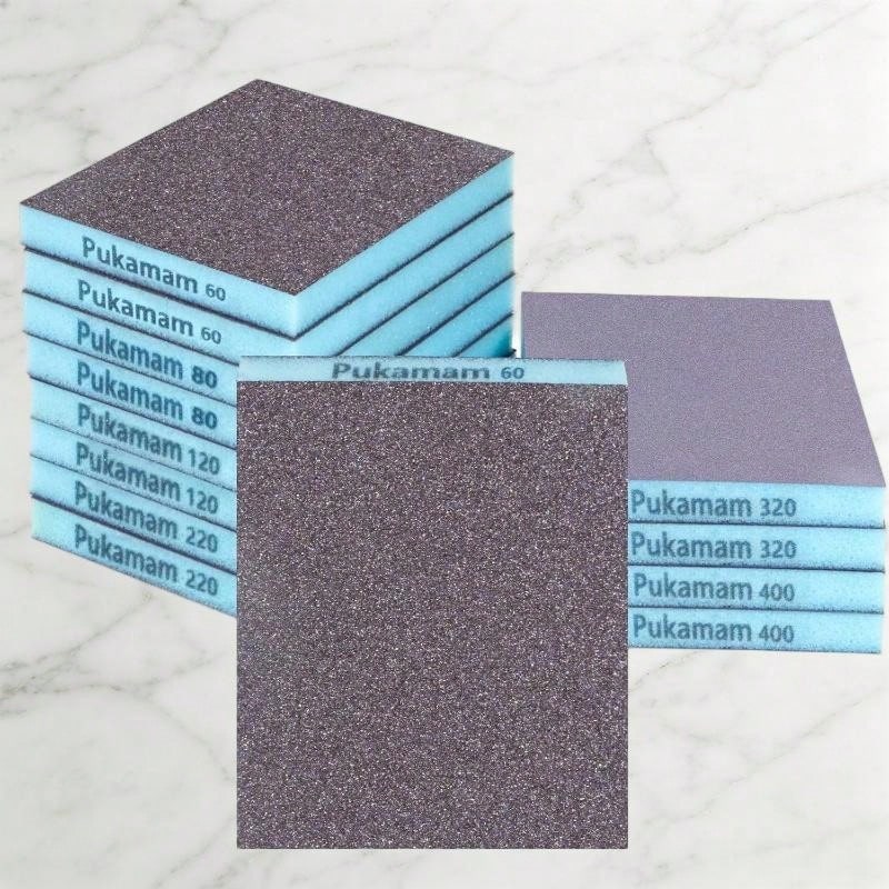 Mixed Coarse And Fine Sanding Sponge Set (12 Pieces), 60 To 400 Grit, For Sanding Wood, Metal, Walls And Automotive Paint Surfaces. - 12pcs - View 1