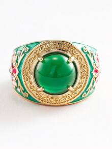 1pc Vintage Cubic Zirconia Ring For Women, Wedding Engagement Party Jewelry, Mother's Day Gift - 1# - View 6
