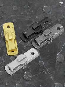 1pc 90°/180° Adjustable Sliding Bolt Lock,Easy Installation Lever Lock With Keyless Entry And Emergency Backup, Reinforced Durable Design For Office, Hotel, Garage Doors,Portable Door Lock, Home Security Door Lock, Security Door Handle, Front Door L - Multicolor - View 5