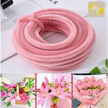 彩色管狀毛絨線 13米/捲，附150個黃色花蕊，DIY創意手工藝材料，適用節慶裝飾與藝術手工項目 - 多色 - 查看 20
