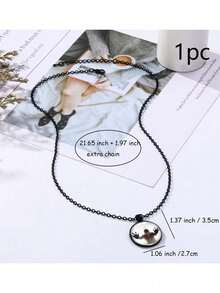 Glowing Horror Ghost Silhouette Pendant, Glass Dome Ornament With Eerie "Trapped Person" Handprint Pattern, Gothic Style Fun Halloween Gift For Men And Women, Halloween Cosplay Gothic Thriller Decoration - Multiple Styles - View 9