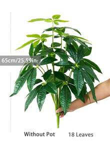 Kmitang 65-95cm Large Artificial Palm Tree Fake Monstera Plants Green Money Tree Leafs Plastic Fortune Tree Tropical Tall Plants For Home Restaurant Kitchen Party Outdoor Decor - Multicolor - View 13
