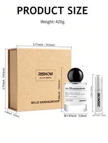 Woody Leather Sandalwood Scent, Similar To LLS 33,RISNOW NO.33 Sandalwood Unisex Perfume Gift Set,50ML,Long Lasting 8 Hours,Violet,Cedar,Amber,Ideal Gift For Halloween Thanksgiving Christmas New Year - 木質香調 - 查看 6