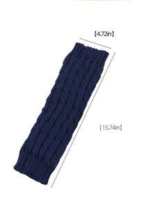 Fluffy Wool Twisted Knit Warm Leg Warmers, Y2K Comfortable Style - Multicolor - View 8
