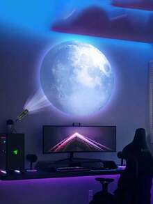 1pc LED Starry Galaxy Projector Light, Includes Planet, Moon, Earth, Jupiter Patterns, 360° Rotation, Desktop Decorative Lamp, No Battery Required, USB Powered, Suitable For Gaming, Photography Lighting, Disco, Bedroom Lighting, Space, Birthday, Car, Holiday Atmosphere, Wedding Anniversary, Stars In The Night Sky, Galaxy Projector, Moonlight, Stars, Bedroom Ceiling, Photo Background, Proposal, Wedding, Camping And Other Scene Decoration - USB Planet Projector Lamp - View 11