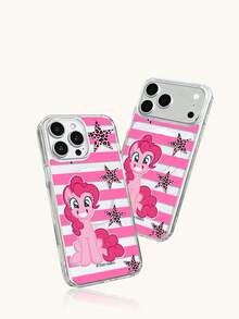 Miniso 1pc Cute Women's My Little Pony Phone Case, Supports Wireless Charging And Magnetic Function, Lightweight Anti-Slip Durable, Cartoon Anime Style, Suitable For Summer Android Series S22, S23, S24plus, S25, S26ultra, And Apple 17, 17Air, 17pro, 17promax, 11, 13, 14, 15, 16pro, 16promax, 14Plus, 16Plus, 16pro, 16promo - Clear - View 6