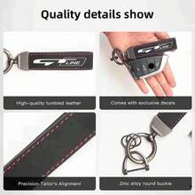 汽車品牌 Logo 麂皮鑰匙圈吊飾 皮革鑰匙鏈，適用於 Kia GT Line Morning Picanto Rio Stonic Sportage Ceed Optima Forte - A - 查看 7