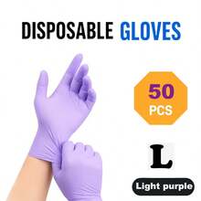 Disposable Nitrile Gloves - Lightweight, Suitable For Home Cleaning, Pet Care, Multi-Purpose Cleaning Gloves, Fashionable Cleaning Gloves, All-Season Use, Ambidextrous, Multiple Colors To Choose From - Light Purple - View 14