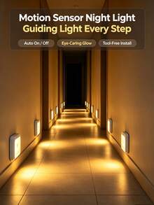 1/3/6pcs Smart Motion Sensor 6-LED Floor/Ceiling/Wall Light - Wireless, IP44, Auto On/Off, Plug-And-Play Installation, Modern Square Design. Suitable For Hallway, Stairs, Living Room, Bedroom (Battery Not Included). Ideal For Home - Square Lamp - View 9