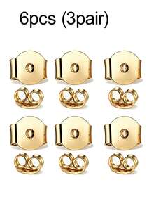 1/2/6/10pcs 925 Sterling Silver Hypoallergenic Earring Backs, Prevent Ear Stud Blockage, Suitable For Daily Wear - Earring Backs - View 13
