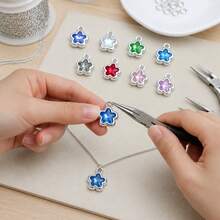 5/10pcs Silvery Plated Star Rhinestone Charms Multicolor Faceted Crystal Star Pendants For DIY Bracelet Necklace Earring Jewelry Making Supplies - Star - View 3