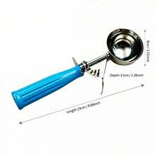 Trigger Release Ice Cream Scoop Stainless Steel Fruit Baller For Home Cafe - Blue - View 8