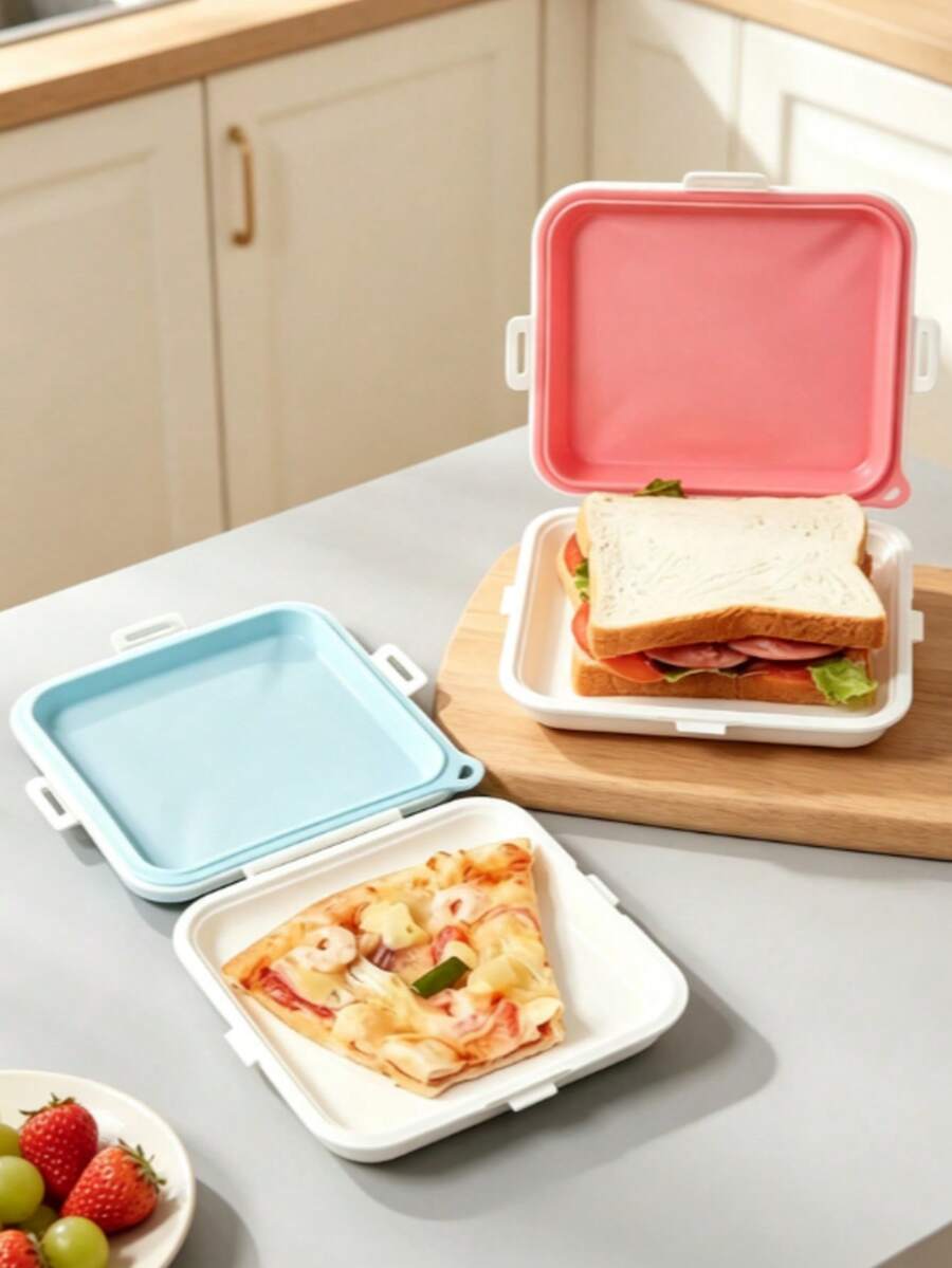 Sandwich Toast Bento Box, Portable Outdoor Lunch Box, Suitable For Students And Office Workers, Home Use, Back To School Season