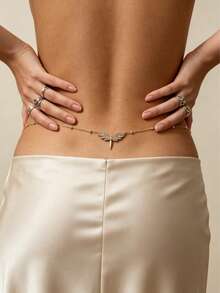 1pc Minimalist Double-Layer Waist Chain, Beach Party Body Chain, Fashion Accessory, Belt For Women - Multicolor - View 13