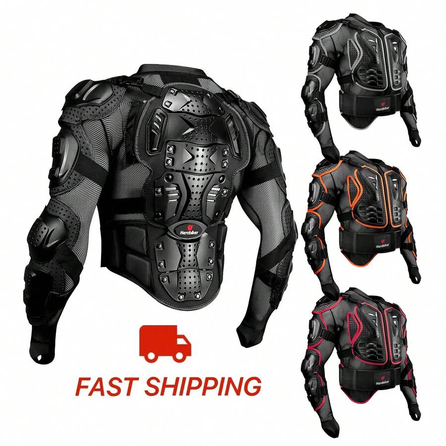A Motorcycle Armor Off-Road Riding Armor Knight Chest And Back Protection Armor Off-Road Motorcycle Armor Set Knight Full Body Armor Rider Gift
